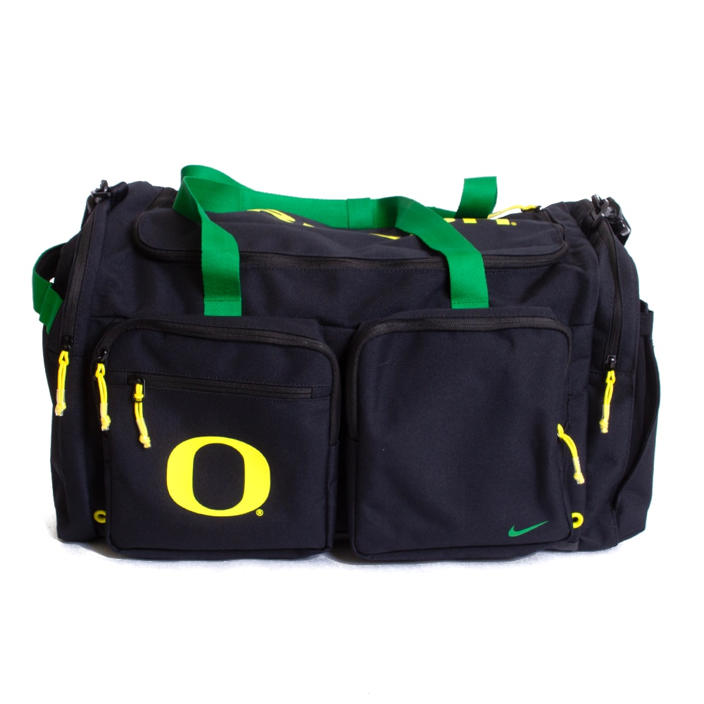 Classic Oregon O, Nike, Black, Duffel, Polyester, Accessories, Unisex, Green strap, 766515